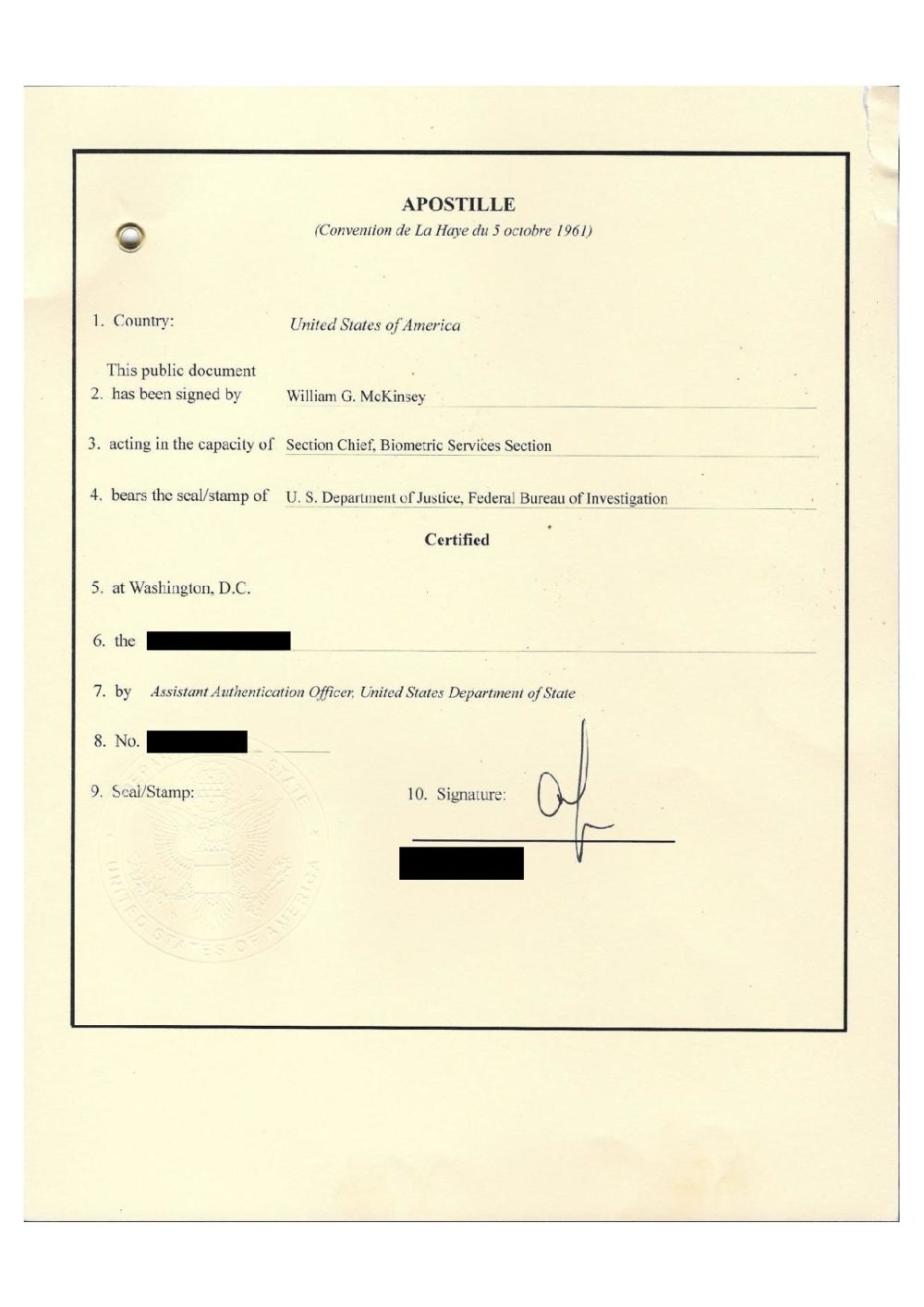 FBI Background Check Apostille, MAEC Sworn Translation for Spain