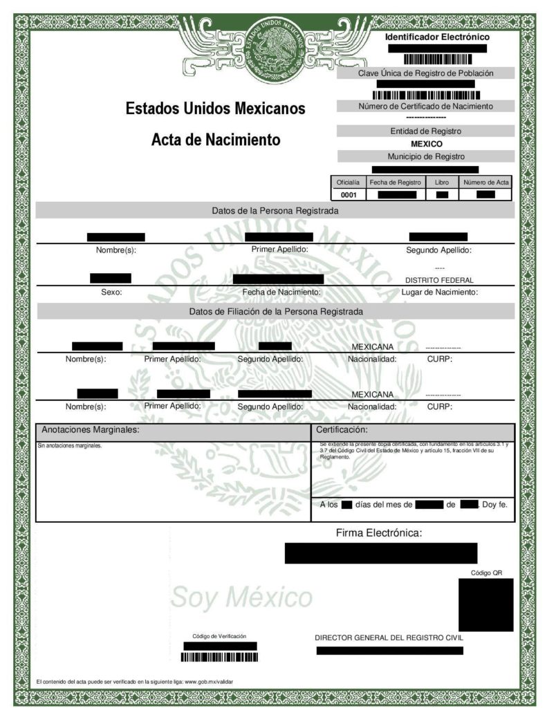 Birth Certificate Translation for USCIS